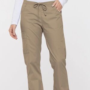 Women's Tan Cargo Scrub Pants